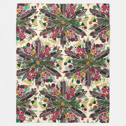 Bohemiancreme Fleecedecke (Vorderseite)