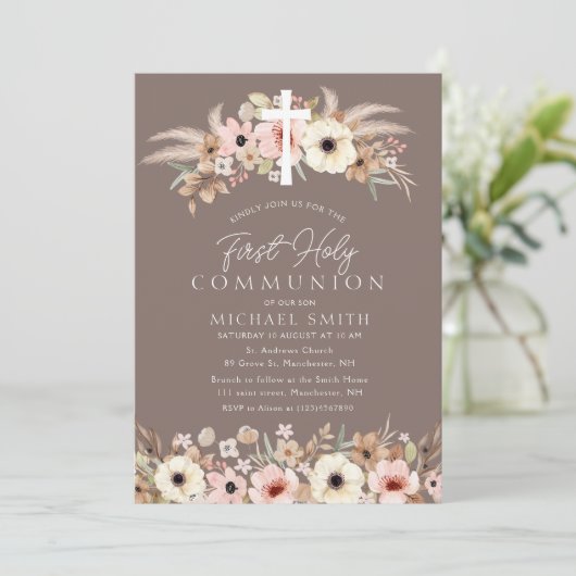 bohemianische Blumengemeinde Einladung (Stehend Vorderseite)