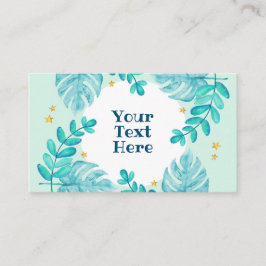 Bohemianische botanische Aquarellfarben-Blätter Platzkarte