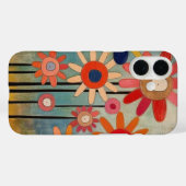 Bohemianische bunte Blumen Case-Mate iPhone Hülle (Rückseite (Horizontal))