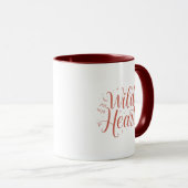 Bohemianische Pink-Script-Typografie Tasse (VorderseiteRechts)