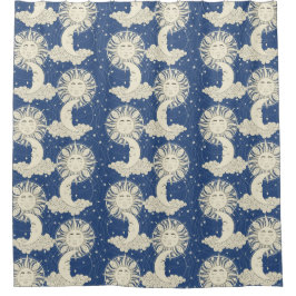 `bohemianische Träume blau Duschvorhang