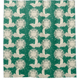 `bohemianische Träume grün Duschvorhang