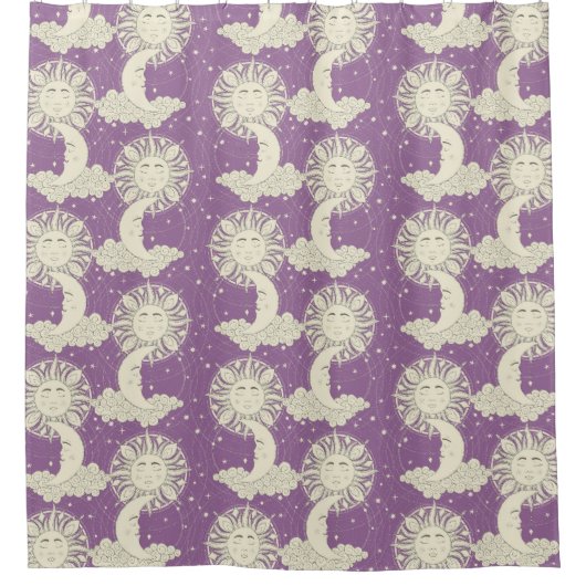 `bohemianische Träume violett Duschvorhang (Vorderseite)