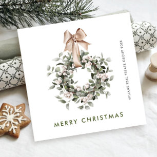 Bohemianischer Weihnachtskranz Firmenbegrüßung Feiertagskarte