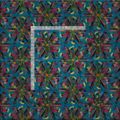 bohemianisches Blau Stoff (Kachel)