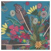 bohemianisches Blau Stoff (Nahaufnahme)