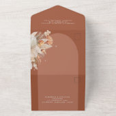 Bohemianisches Pampasgras-Hochzeit All In One Einladung (Außenbereich)