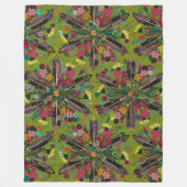 bohemianisches Possgrün Fleecedecke (Vorderseite)