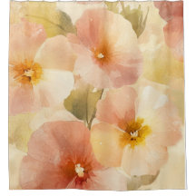 Bohemienischer Terrakotta-Blumen-Duschvorhang