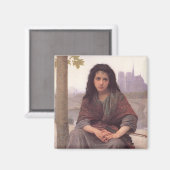 Bohemienne (The Bohemische) von William Bouguereau Magnet (Vorderseite/Rückseite)