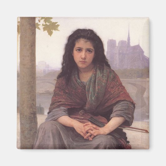 Bohemienne (The Bohemische) von William Bouguereau Magnet (Vorne)