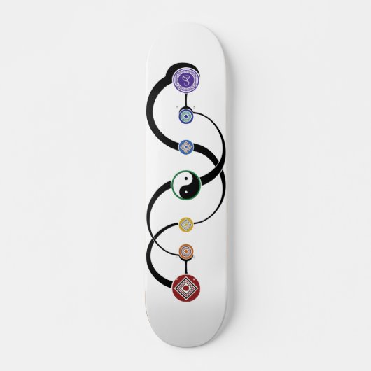 Bohemisch 7 Chakras - Skateboard (Vorne)