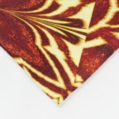 Bohemisch Abstrakt Golden Orange Jasmine Floral Fleecedecke (Ecke)