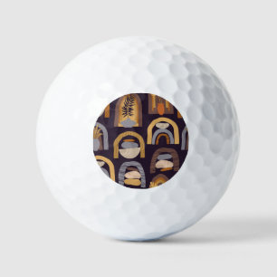Bohemisch Abstrakt: Minimalistischer Vintager Char Golfball