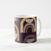 Bohemisch Abstrakt: Minimalistischer Vintager Char Kaffeetasse (VorderseiteRechts)