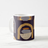 Bohemisch Abstrakt: Minimalistischer Vintager Char Kaffeetasse (Vorderseite Links)