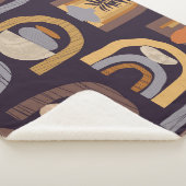 Bohemisch Abstrakt: Minimalistischer Vintager Char Sherpadecke (3/4)