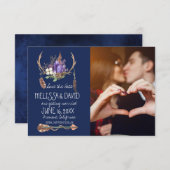 Bohemisch Antler Save the Date - Foto (Vorne/Hinten)