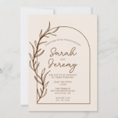 Bohemisch Arched Burnt Terracotta Wedding | Einlad Einladung (Vorderseite)