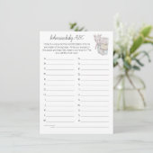 Bohemisch Baby Toy Bricks ABC Duschspielkarte Einladung (Stehend Vorderseite)