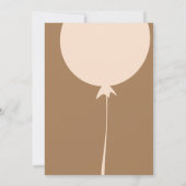 Bohemisch Balloon Einladung zum ersten Geburtstag (Rückseite)