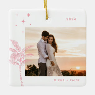 Bohemisch Beach Palm Tree Foto Keramik Ornament