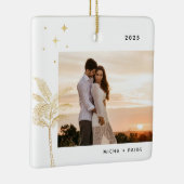 Bohemisch Beach Palm Tree Foto Keramik Ornament (Rechts)