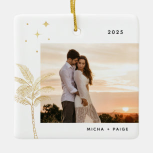 Bohemisch Beach Palm Tree Foto Keramik Ornament