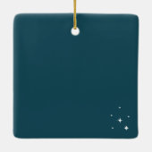 Bohemisch Beach Palm Tree Foto Keramik Ornament (Rückseite)