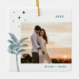 Bohemisch Beach Palm Tree Foto Keramik Ornament