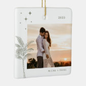 Bohemisch Beach Palm Tree Foto Keramik Ornament (Rechts)