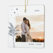 Bohemisch Beach Palm Tree Foto Keramikornament (Links)