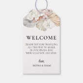 Bohemisch Beach Wedding Willkommensbeutel Geschenkanhänger (Vorderseite)