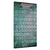 Bohemisch Beauty Aqua Pattern Clipboard Klemmbrett (Rechts)