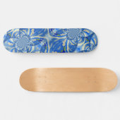 Bohemisch-blaue Mandala Skateboard (Horizontal)