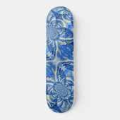 Bohemisch-blaue Mandala Skateboard (Vorderseite)