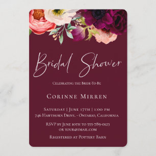 Bohemisch Blooms Bridal Dusche Einladung