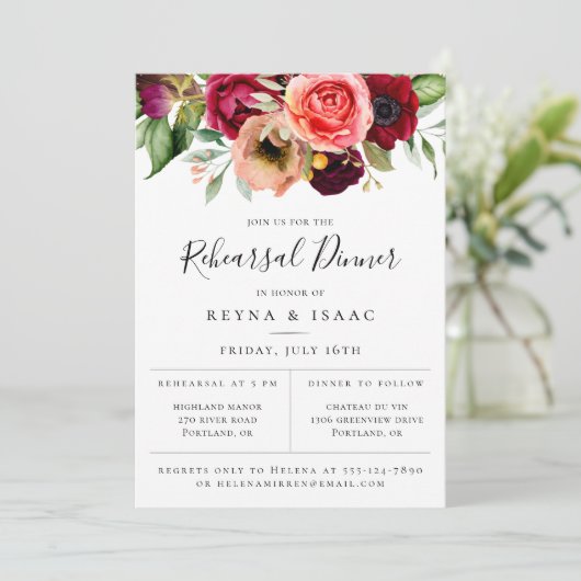 Bohemisch Blooms Probe Abendessen Ankündigung (Stehend Vorderseite)