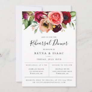 Bohemisch Blooms Probe Abendessen Ankündigung