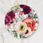 Bohemisch Blooms Wedding Vielen Dank Geschenkanhänger (Rückseite)