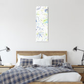 Bohemisch Blue Blume Leinwanddruck (Insitu (Schlafzimmer))