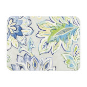 Bohemisch Blue Blume Magnet (Horizontal)