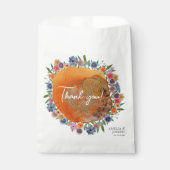 Bohemisch Blue Boho Whimsical Wildblume Wedding Geschenktütchen (Vorderseite)