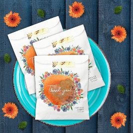 Bohemisch Blue Boho Whimsical Wildblume Wedding Geschenktütchen