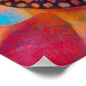 Bohemisch Blue Orange Hippie Butterfly Poster (Ecke)