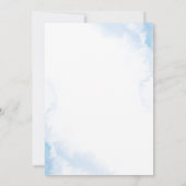 Bohemisch Blue Rose Blume Babydusche Einladung (Rückseite)