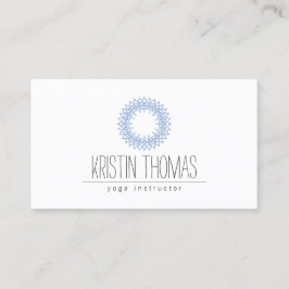 Bohemisch Blue Sun Mandala Yoga Visitenkarte