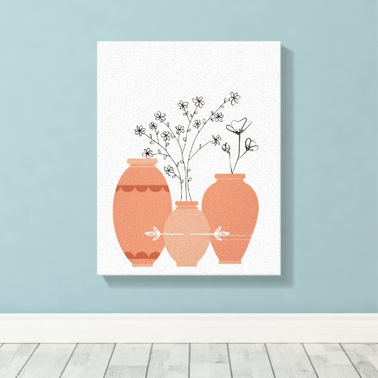 Bohemisch Boho Art Abstrakt Stretched Canvas Print Leinwanddruck (Insitu (Holzboden))