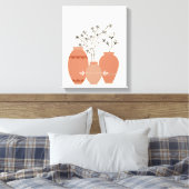 Bohemisch Boho Art Abstrakt Stretched Canvas Print Leinwanddruck (Insitu (Schlafzimmer))